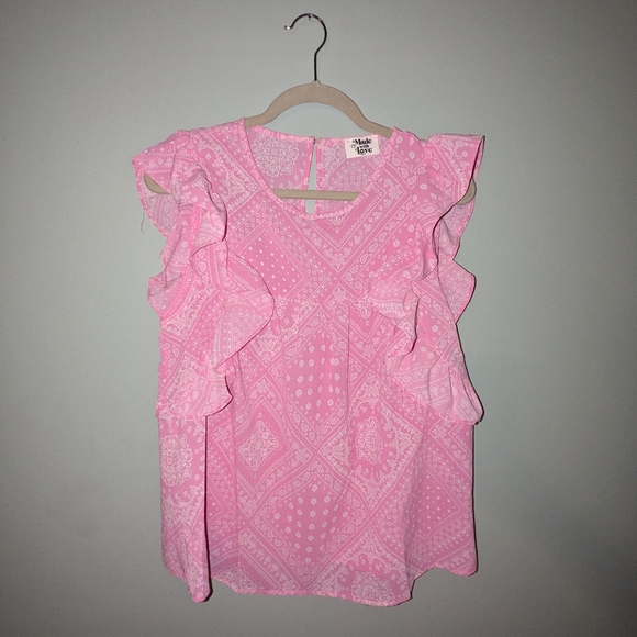 Amazon Tops - Paisley pink top